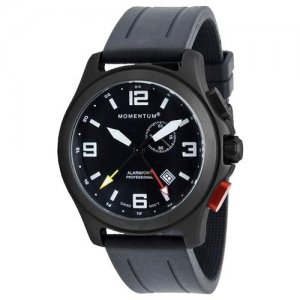 Мужские часы Vortech GMT Alarm 1M-SP62BS1B Momentum. Цвет: черный