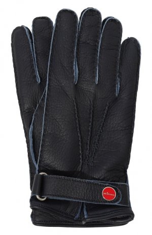 Кожаные перчатки Kiton. Цвет: синий