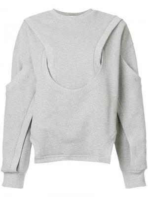 Многослойный свитер мешковатого кроя Vejas. Цвет: серый