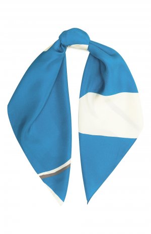 Шелковый платок Kiton. Цвет: голубой