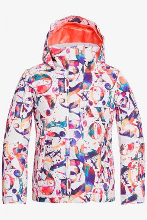 Детская сноубордическая куртка ROXY Jetty 8-16. Цвет: мультиколор