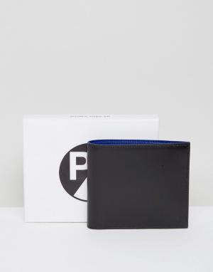 Бумажник из сафьяна PS by Paul Smith. Цвет: черный