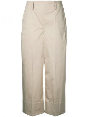 Укороченные брюки Lemaire. Цвет: телесный