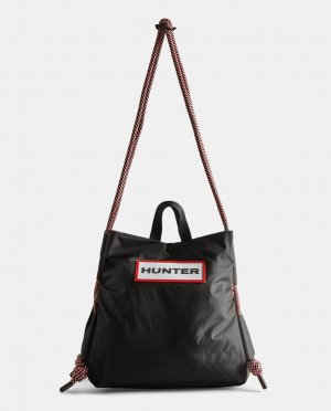 Дорожная сумка-тоут Ripstop черного цвета из переработанного нейлона с фирменной надписью , черный Hunter