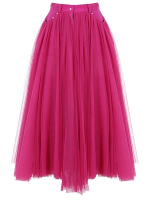 Многослойная юбка-макси Jean Paul Gaultier. Цвет: розовый
