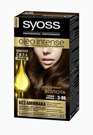 Краска для волос Syoss Oleo Intense, 3-86, Темный Шоколад, 115 мл. Цвет: коричневый