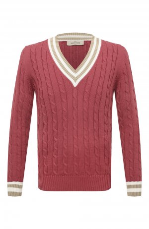 Хлопковый пуловер Gran Sasso. Цвет: розовый