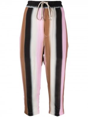 Укороченные брюки с эффектом деграде Rick Owens. Цвет: розовый