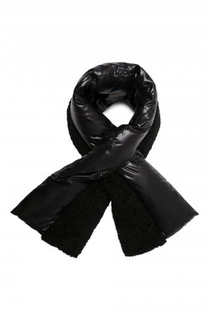 Пуховый шарф Moncler. Цвет: чёрный