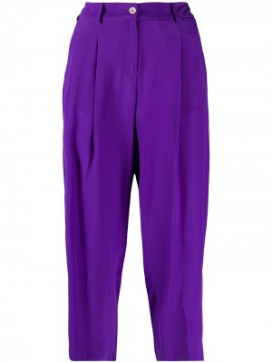Укороченные брюки со складками Jejia. Цвет: фиолетовый