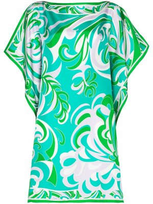 Albizia-print silk kaftan Emilio Pucci. Цвет: зеленый