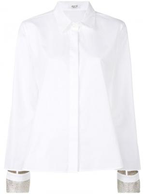 Рубашка с манжетами металлик Aviù. Цвет: белый