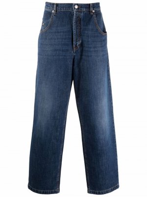 Широкие джинсы с завышенной талией Kenzo. Цвет: синий