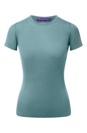 Шелковая футболка Ralph Lauren. Цвет: синий