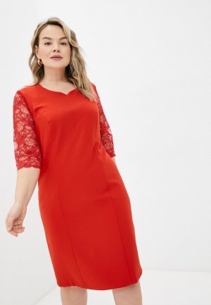 Платье Lady Sharm Classic. Цвет: красный
