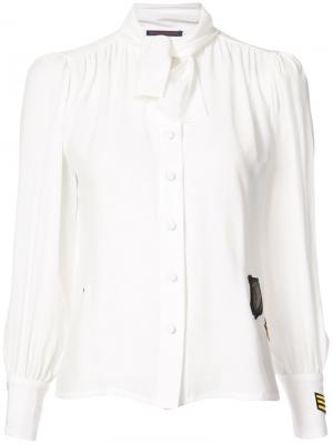 Блузка с завязками на бант Harvey Faircloth. Цвет: белый