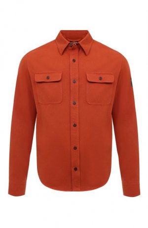 Рубашка из хлопка и кашемира Paul&Shark. Цвет: оранжевый