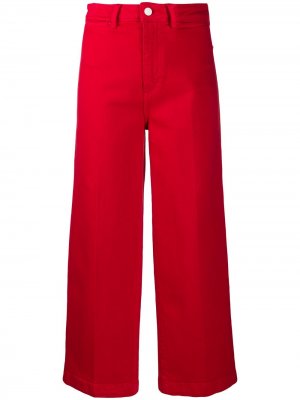 Укороченные брюки широкого кроя Tommy Hilfiger. Цвет: красный