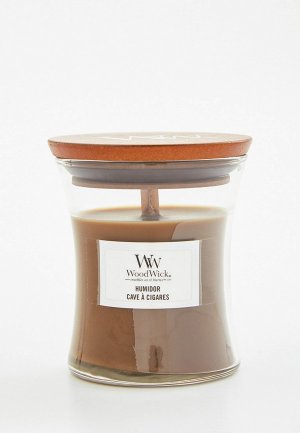 Свеча ароматическая Woodwick маленькая Кожаный портсигар 85 г.. Цвет: коричневый