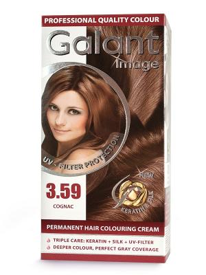 Cтойкая крем-краска для волос  GALANT 3.59 коньяк, 115 мл., (Болгария) Image. Цвет: кремовый