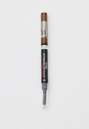 Карандаш для бровей LOreal Paris L'Oreal INFAILLIBLE Brows Triangular Pencil, оттенок 5.0, коричневый. Цвет: коричневый