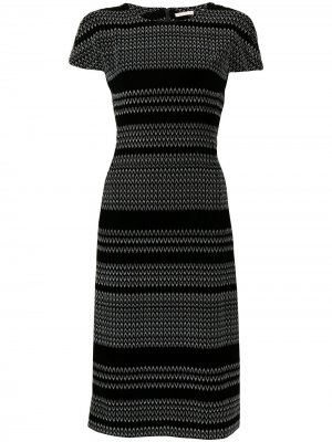 Полосатое платье с короткими рукавами Alaïa Pre-Owned. Цвет: черный