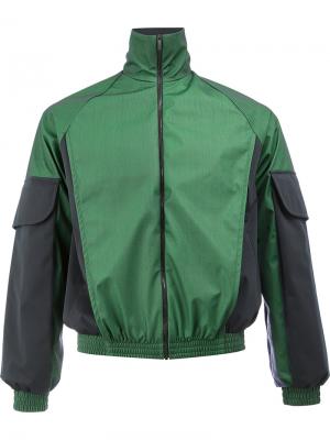 Куртка с контрастными рукавами Cottweiler. Цвет: зелёный