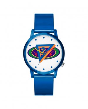 Часы унисекс J balvin V1049M1 из полиуретана с синим ремешком , синий Guess