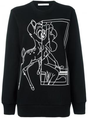 Bambi print sweatshirt Givenchy. Цвет: чёрный