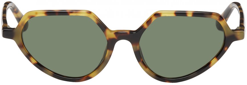 Черепаховые солнцезащитные очки Linda Farrow Edition 178 C5 Dries Van Noten