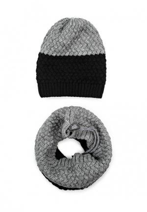 Комплект шапка и шарф Fete. Цвет: разноцветный