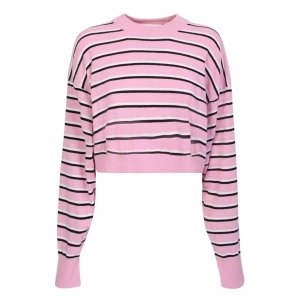 Пулловер cotton blend cropped pullover , розовый Palm Angels