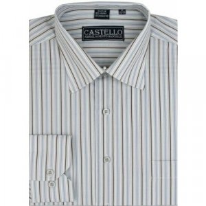 Рубашка , размер 46RU/S/176-182/39 ворот, серый Maestro. Цвет: серый