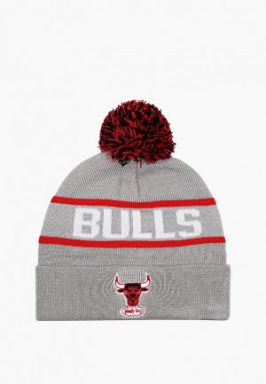 Шапка Mitchell & Ness Chicago Bulls. Цвет: серый
