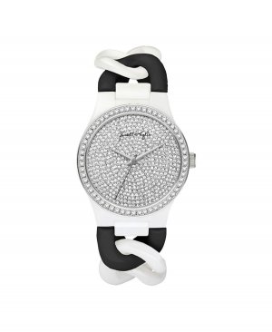 Женские модные черно-белые часы-браслет с керамической цепочкой и Kendall + Kylie
