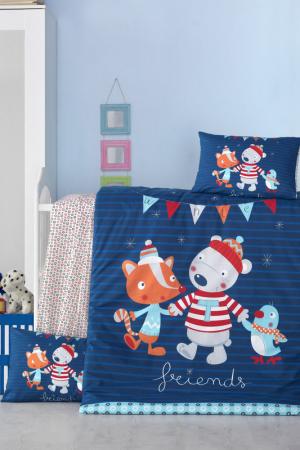 Baby Quilt Cover Set Victoria. Цвет: dark blue, red, turquoise