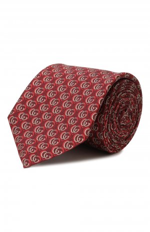 Шелковый галстук Gucci. Цвет: красный
