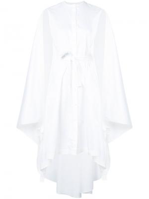 Платье-рубашка с рукавами-кейп Palmer / Harding. Цвет: белый