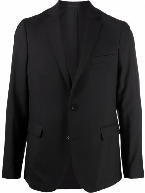 Шерстяной однобортный пиджак Officine Generale. Цвет: черный
