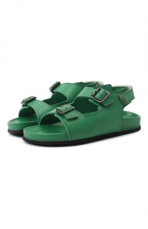Кожаные сандалии Gallucci. Цвет: зелёный