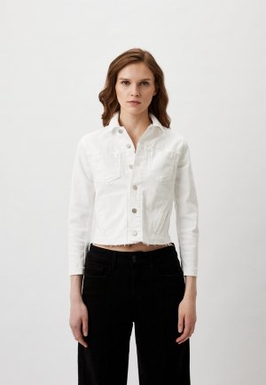 Куртка джинсовая LAgence L'Agence JANELLE. Цвет: белый