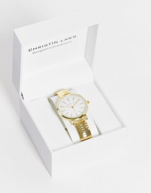 Женские наручные часы с браслетом золотистого цвета -Золотистый Christin Lars