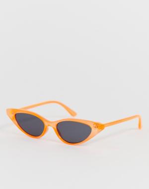 Оранжевые солнцезащитные очки кошачий глаз -Оранжевый New Look