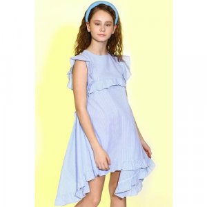 Платье, размер 128, голубой Manila Grace. Цвет: голубой