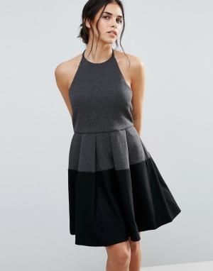 Платье в стиле колор блок Aria d.RA. Цвет: серый