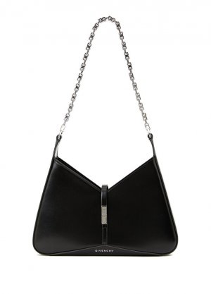 Маленькая черная женская кожаная сумка через плечо с вырезами Givenchy