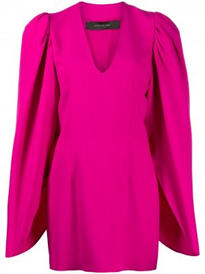 Платье мини с кейпом Federica Tosi. Цвет: розовый