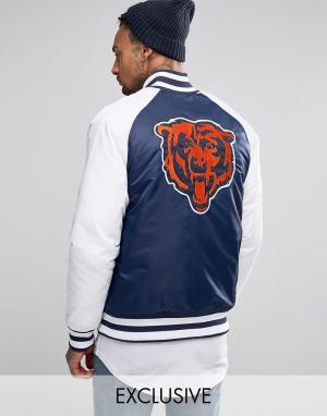Куртка Chicago Bears Souvenir эксклюзивно для ASOS Majestic. Цвет: темно-синий