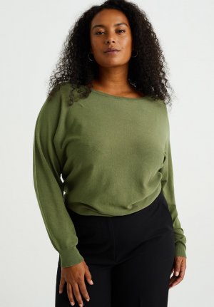 Вязаный свитер CURVE , цвет grün WE Fashion