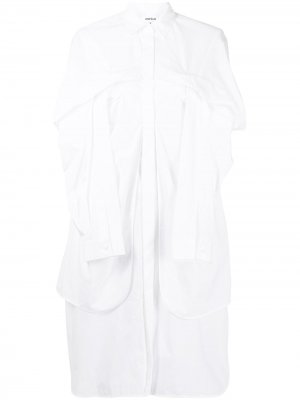 Платье-рубашка с драпировкой Enföld. Цвет: белый